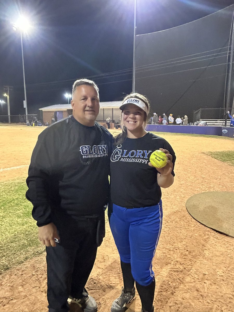 Addie Thorpe with another shot, this time an opposite field blast in the first game of the day at the Bethel University Playday on Sunday #ALLIN