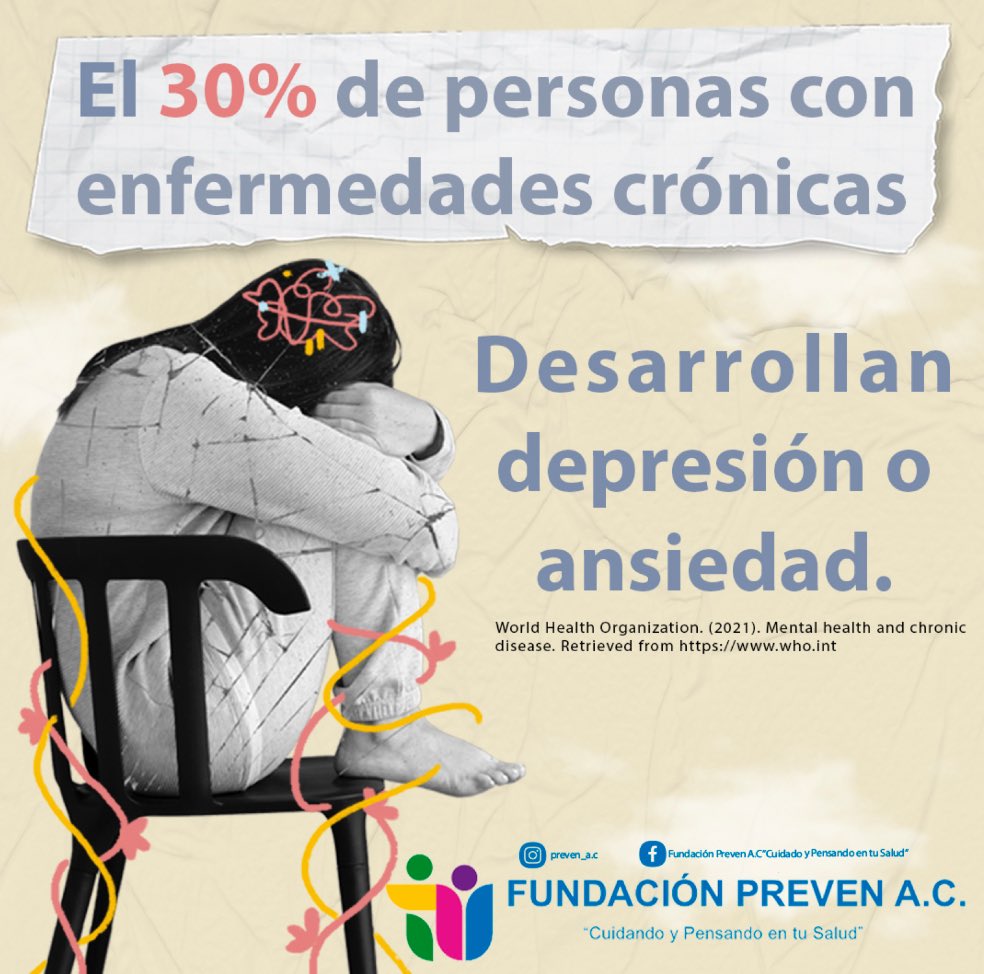 Tu salud física y mental están más conectadas de lo que imaginas. 💡 Si vives con una enfermedad crónica, recuerda que cuidar tu mente también es parte del tratamiento. ¡Hablemos de salud integral!

#CuidaTuMente #CuidadoDeLaMente #SaludMentalYFísica