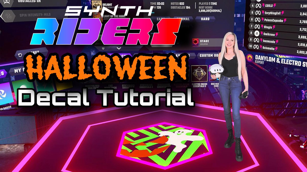 If you play <a href="/synthridersvr/">Synth Riders® VR</a>, it’s time to get your game ready for Halloween 🎃! Follow my tutorial to customize your decal and more!

youtu.be/2dT6oE6qlLA?si…

#synthriders #MetaQuest #SteamVR #PlaystationVR #PicoVR