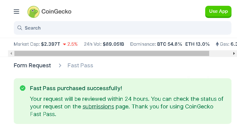 astropepe_sol's tweet photo. Our journey is just beginning! CoinGecko fast-track is paid for, next will be CMC! https://t.co/gyDfDyrkmE