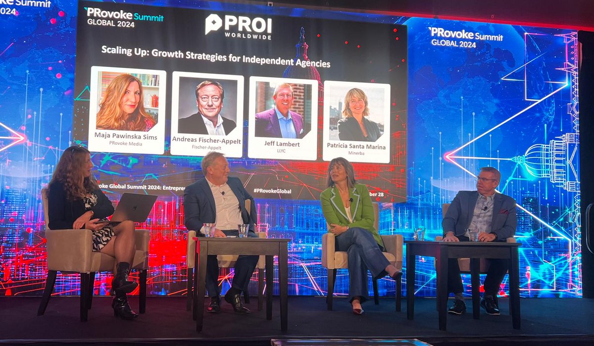 PROI Worldwide (@proiworldwide) on Twitter photo #PROI Agency Leader Tips for Scaling Up:
#2 Entrepreneurial Growth at Any Age
<a href="/Provoke_News/">PRovoke Media</a> 2024 #Global Summit. #PROI Agency Leader Tips for Scaling Up:
#2 Entrepreneurial Growth at Any Age
<a href="/Provoke_News/">PRovoke Media</a> 2024 #Global Summit.