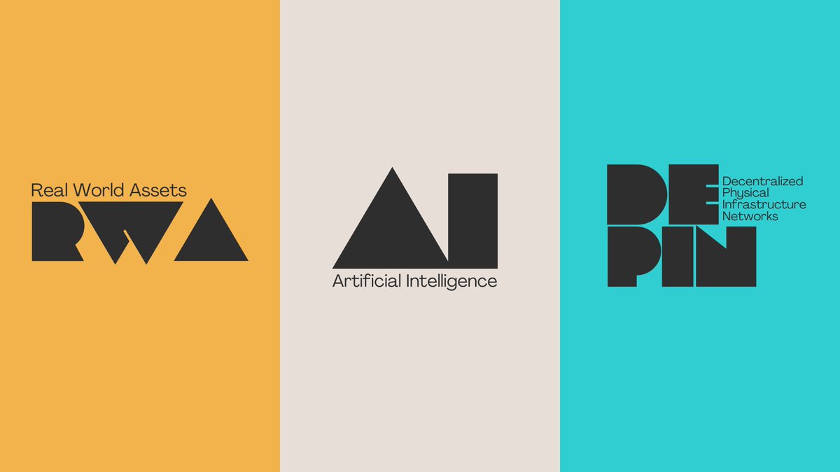 DreadBong0's tweet image. Three verticals for the future..

🟨 AI
⬜️ RWA
🟩 DePin

One will tokenize the world

One will decentralize traditional infrastructure

The other will embed intelligence into every aspect of our society

Three verticals.. no fluff.. just the future of a decentralized, intelligent…