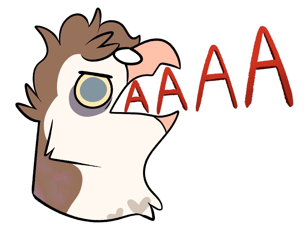 Panicpigeon's tweet image. Screaming Birb YCH❗️$10 Each DM to claim a slot! unlimited slots. I need help paying for rent so thought I'd do a ych I can do birds and gryphons! super complex designs are $3 extra I can resize the art to fit a telegram sticker if needed :&amp;gt;