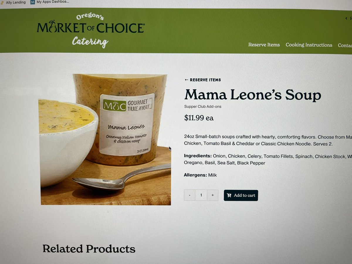 ohheyitsfeather's tweet photo. @marketofchoice you literally make and sell this soup, why the hell are you using AI for the image? Can’t someone snap a pic of soup??? Your lasagna also looked like AI #misleading #lazy https://t.co/PO0rxCdqZb