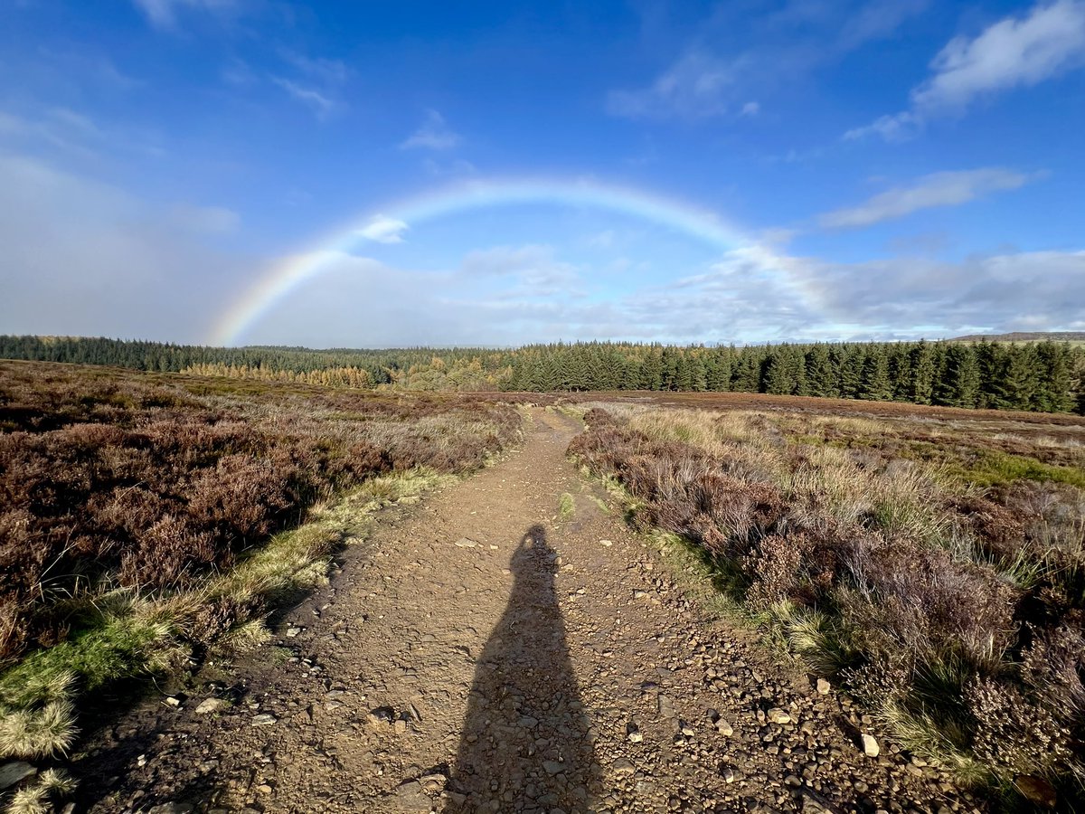 Rainbow on top of the moor this morning. What half term is made for!