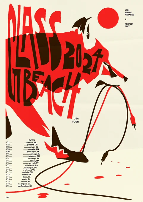 gleach 2024 tour poster redesigns for class! in plakatstil and in arts &amp; crafts 