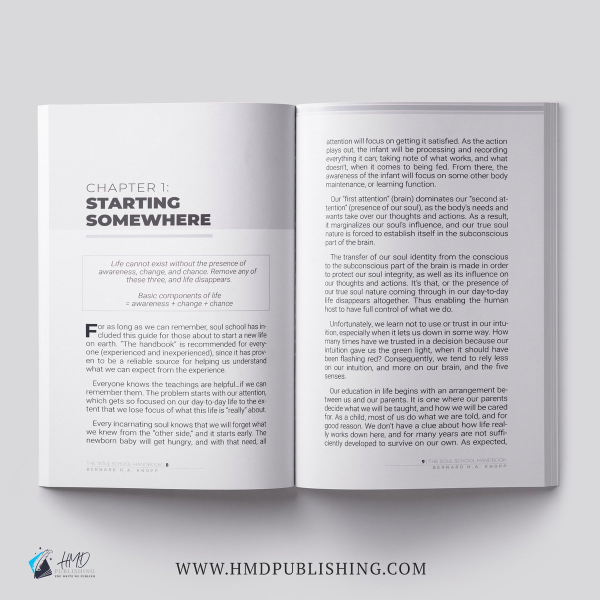 hmdpublishing's tweet image. Interior typesetting and Layout formatting of the book “THE SOUL SCHOOL HANDBOOK”

Looking for someone to Design and Publish your amazing Book?

Feel free to reach us out today!

For more information, visit our website: 

hmdpublishing.com 

#selfpublish #bookformatting