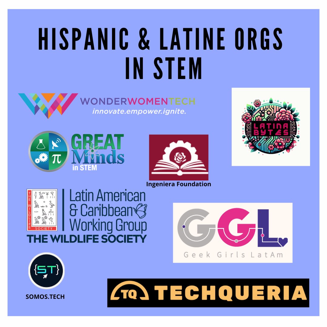 LatinasinSTEM's tweet image. 📢So many people told us of more orgs centered around Latine and Hispanic STEMinists. 🔭🧪
So we added them!
#HispanicHeritageMonth2024 #STEM #LatinesinSTEM #LatinasinSTEM #HispanicinSTEM #DiversityinSTEM #ally
