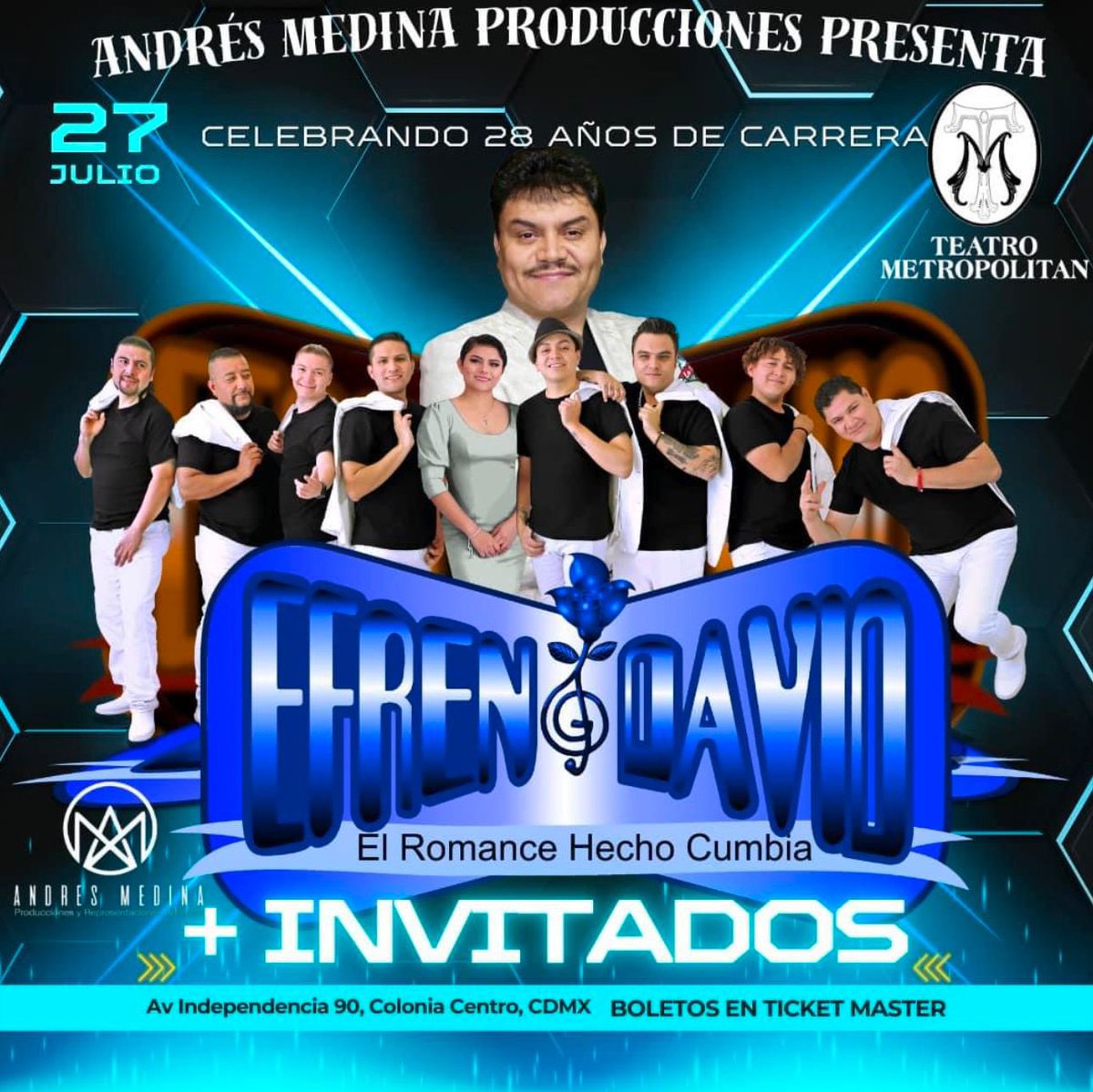 efrendavidd's tweet photo. Con mucha alegria les anunciamos que el próximo 27 de Julio de 2025 tendremos una actuación muy especial en el Teatro METROPOLITAN, estará llena de sorpresas e  invitados. https://t.co/kpLSy4RTQl