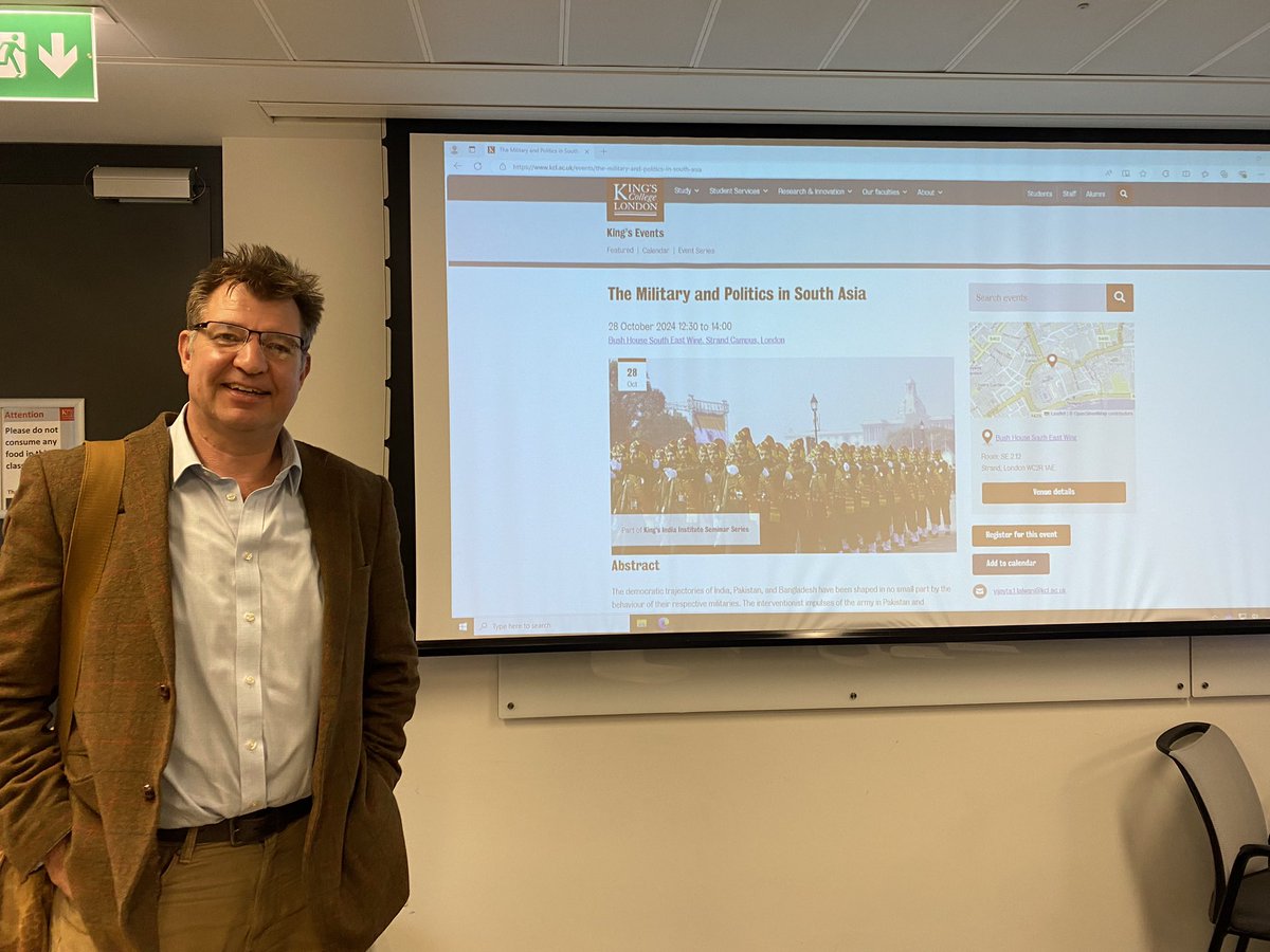 Taitster25's tweet photo. This @KingsIndiaInst @warstudies MilPol seminar really was excellent. Expertly moderated by @walterladwig with @sondhi_aditya @saawaniraje @Mukherjee_Anit . Such an important topic, underlying the importance of ‘non-events’ and ‘it’s complicated’ so well explained. Thank you. https://t.co/hyetejMhVG