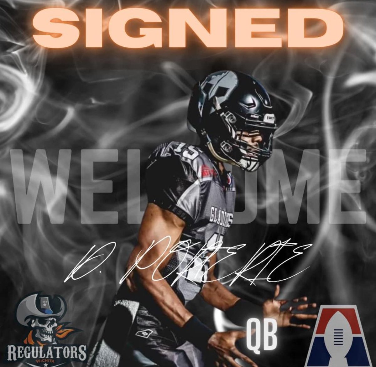 Coming to us from the IFL Donovan Porterie! A veteran dual threat QB looking to make an impact in the AF1!