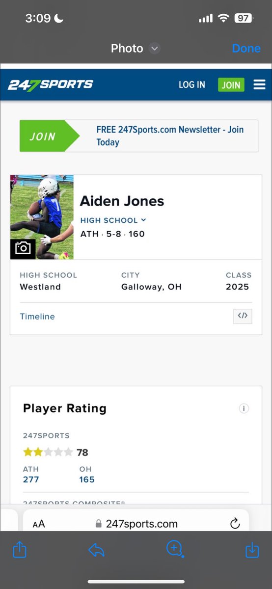 Aiden “Rocky” Jones (@aidenjonesoh) on Twitter photo thank you <a href="/247Sports/">247Sports</a> for the rating
<a href="/WestlandFB/">Westland Football</a> <a href="/DJRSwework/">Darren Junior Recruiting Source LLC.</a> thank you <a href="/247Sports/">247Sports</a> for the rating
<a href="/WestlandFB/">Westland Football</a> <a href="/DJRSwework/">Darren Junior Recruiting Source LLC.</a>