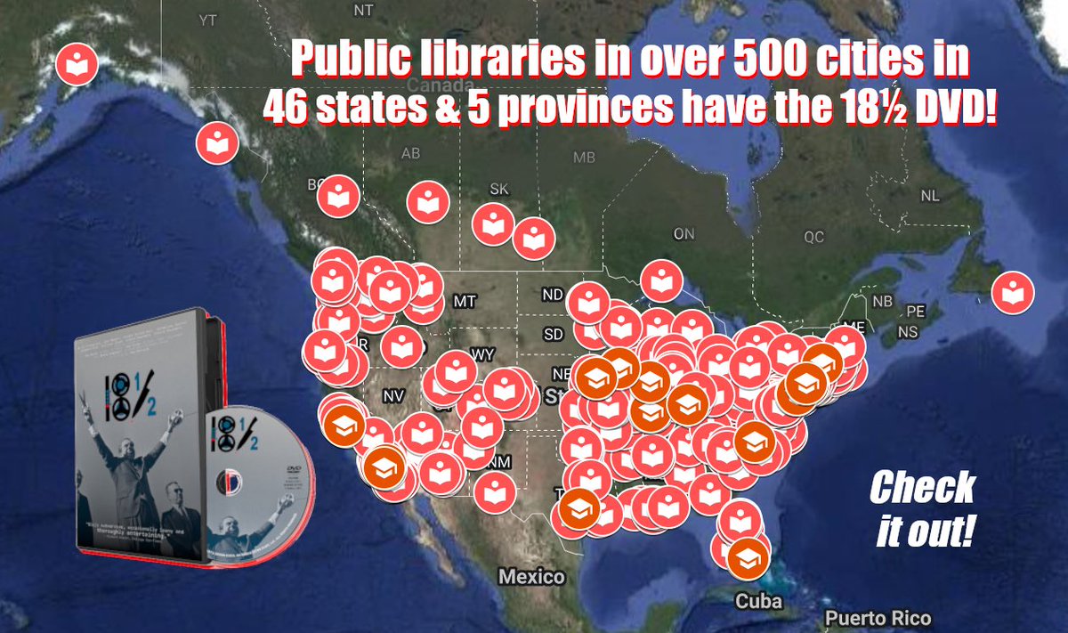 Dan Mirvish (@danmirvish) on Twitter photo Wow! We just hit 501 cities in 46 states & 5 provinces with #PublicLibraries that carry the <a href="/18andAHalf/">18andAHalf</a> #DVD!!! Huge tnx to <a href="/mvdentgroup/">MVD Entertainment</a> <a href="/midwesttape/">Midwest Tape</a> & all the brave #librarians who ordered the film during #Election season. #PhysicalMedia #Nixon #Watergate #indiefilm #libraries Wow! We just hit 501 cities in 46 states & 5 provinces with #PublicLibraries that carry the <a href="/18andAHalf/">18andAHalf</a> #DVD!!! Huge tnx to <a href="/mvdentgroup/">MVD Entertainment</a> <a href="/midwesttape/">Midwest Tape</a> & all the brave #librarians who ordered the film during #Election season. #PhysicalMedia #Nixon #Watergate #indiefilm #libraries