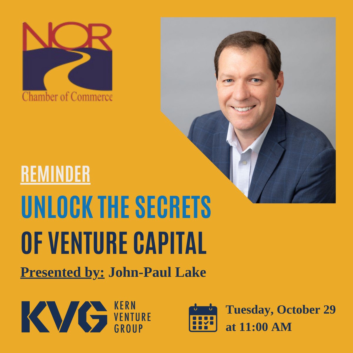 kernventuregrp's tweet photo. Curious about how venture capital can help your Kern County startup scale faster?

Join us tomorrow at "Unlock the Secrets of Venture Capital", a special event hosted by the North of the River Chamber of Commerce and KVG in Bakersfield, California. https://t.co/jwibovSZ1y https://t.co/fWb363Eq3v