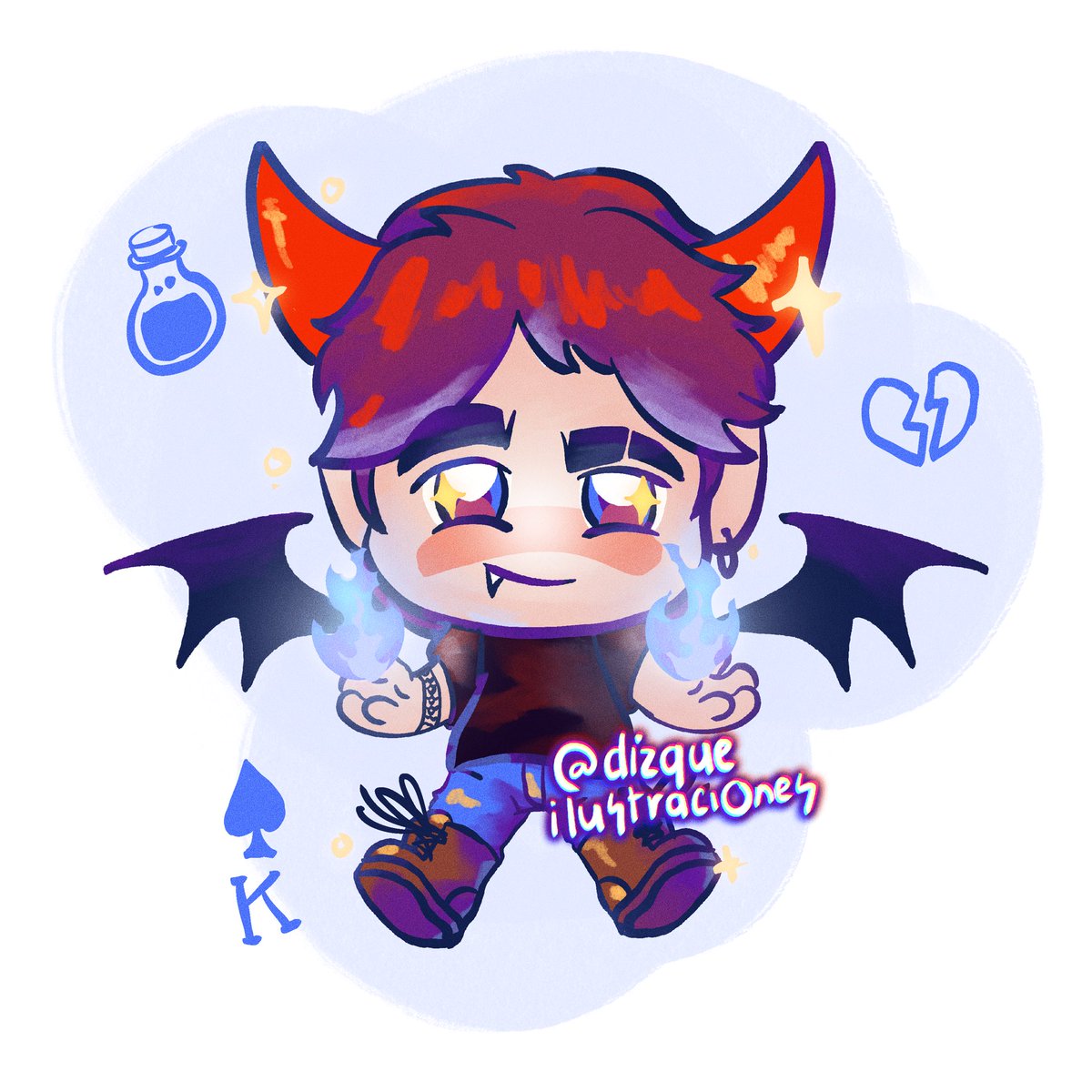 Dizque_ilustro's tweet photo. Le hice un chibi a mi OC #dizque Dante, un ex ángel quien fue desterrado a la tierra por haberse enamorado de un humano, a quien buscará por mar, tierra aunque no por cielo, evitentemente.
#chibi #originalcharacters #oc #dibujodigital #artesigital #lore https://t.co/NY7V9R6UgW