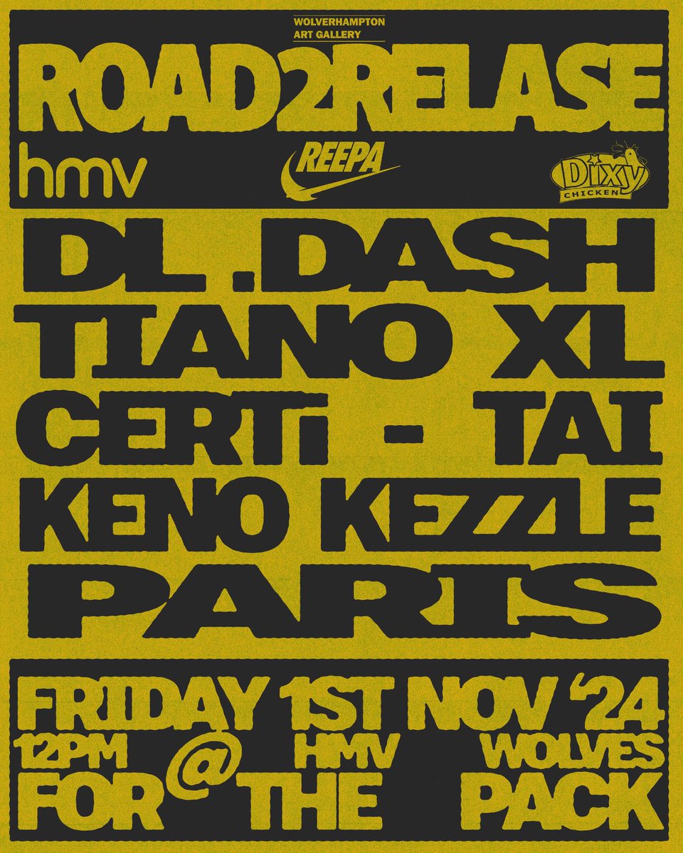 Bringing through the next generation of regional talent how it’s meant to be done

This Friday live <a href="/hmvWolves/">hmv Wolverhampton</a> come &amp; show some love people