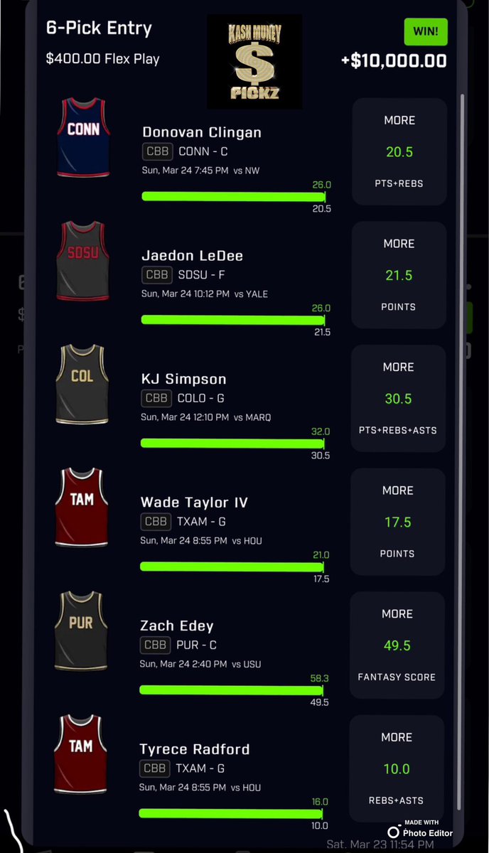 KashMuneyPickz's tweet photo. #PrizePicksW my 1st time winning 10k was so crazy! https://t.co/qYCcOdHzVo