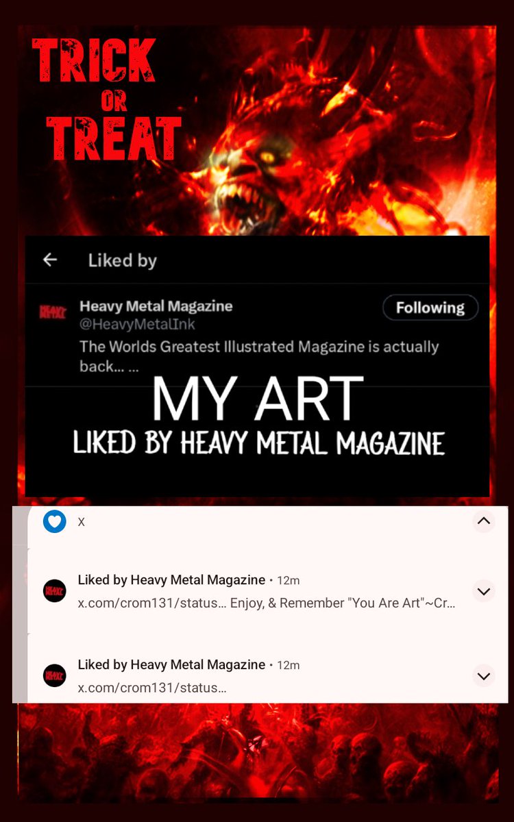crom131's tweet photo. CROM131:HERE
"An Honour To Get A Like From @HeavyMetalInk. ,"~Crom131
Help Support Artist
Model/Kit's are
Collectors Item for NFT
ENTHUSIAST
https://t.co/Escbe4K4sl…
#Art #NFT #digitalart #CGbytes #Elonmusk @sweeterinstream #Holloween2024 #JoeRogan
#heavymetalmagazine ✌️ https://t.co/h5QYQXEzFO