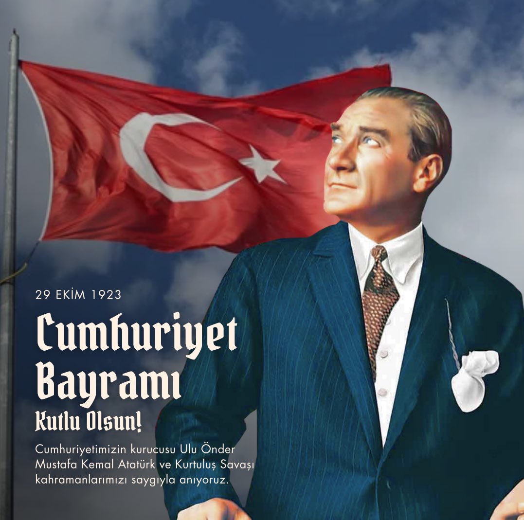 29 Ekim Cumhuriyet Bayramımız kutlu olsun! 🇹🇷
#29EkimCumhuriyetBayramı
