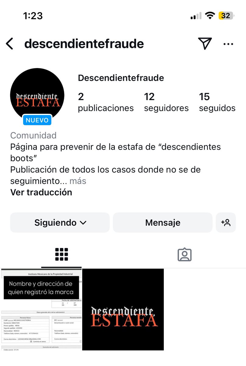 edgarvoll's tweet photo. @misaarturuwu @Profeco Sigan a esta cuenta en IG para conocer más sobre la estafa de DESCENDIENTE BOOTS  @descendientefraude https://t.co/RujKHL6FD0 https://t.co/rMOMNKoUjP