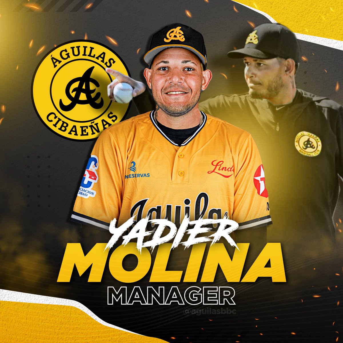 ¡BIENVENIDO YADIER! 

Anunciamos la contratación del ex receptor de Grandes Ligas, Yadier Molina como nuestro nuevo dirigente.