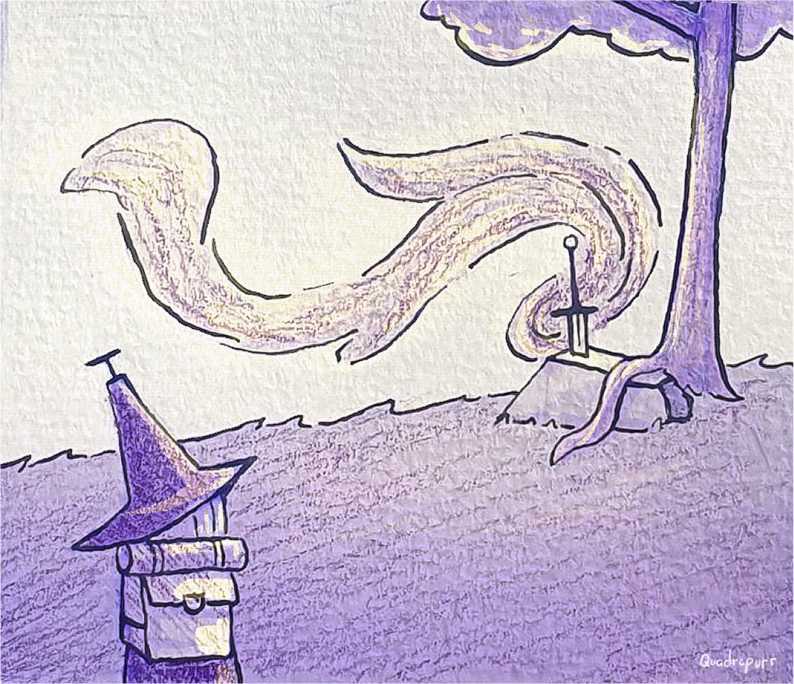 #Inktober2024 #Inktober #InktoberDay24

An expedition to find a magical sword
totally not an adventure ewe