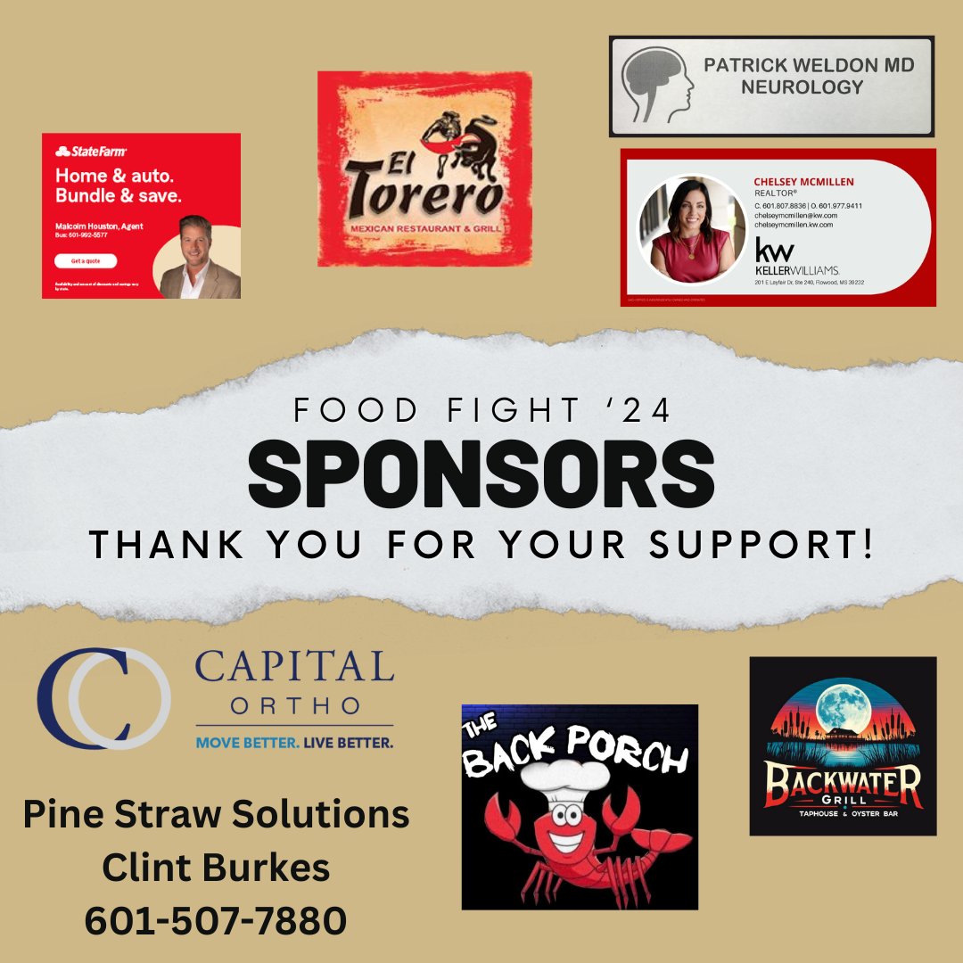 NWRankinHS's tweet photo. THANK YOU to our community sponsors for Food Fight ‘24! If your business would like to sponsor NWRHS during the canned food drive, please email Kelsie Poole at kel514@rcsd.ms. #canbrandon #WeAreNorthwest https://t.co/ekOb4dEUWK