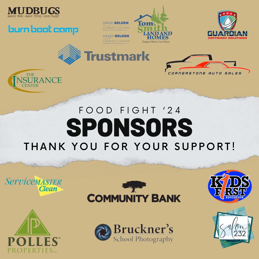 NWRankinHS's tweet photo. THANK YOU to our community sponsors for Food Fight ‘24! If your business would like to sponsor NWRHS during the canned food drive, please email Kelsie Poole at kel514@rcsd.ms. #canbrandon #WeAreNorthwest https://t.co/ekOb4dEUWK