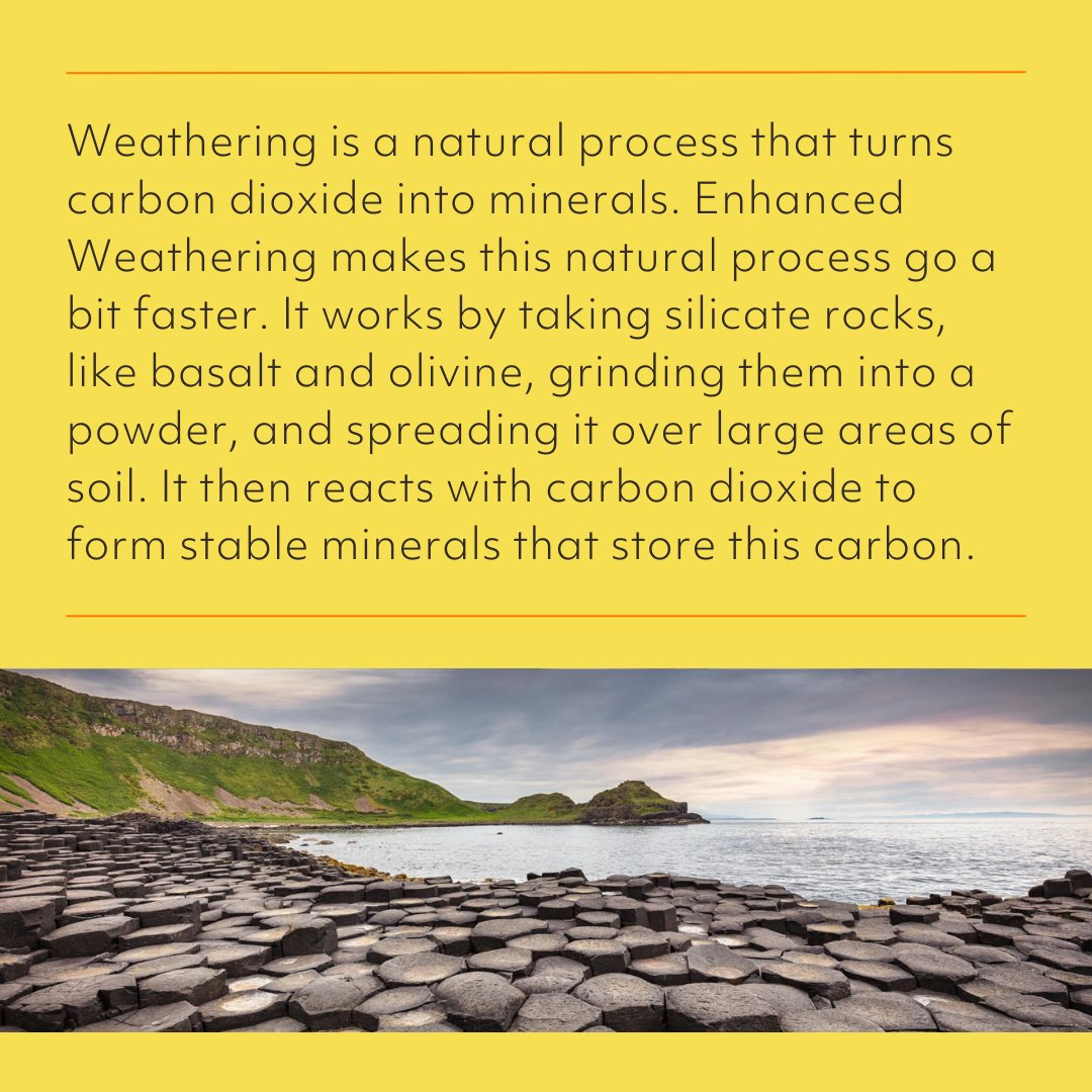 carbonclick's tweet photo. 🌋 Enhanced Weathering could remove billions of tons of CO2 by 2050. Swipe to learn more about this innovative carbon credit. #EnhancedWeathering #ClimateAction #Sustainability https://t.co/VInwS8QRx9