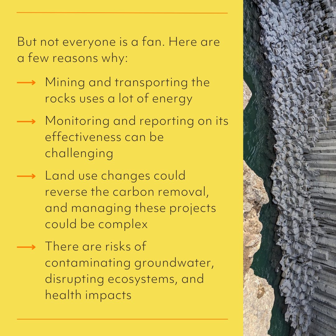 carbonclick's tweet photo. 🌋 Enhanced Weathering could remove billions of tons of CO2 by 2050. Swipe to learn more about this innovative carbon credit. #EnhancedWeathering #ClimateAction #Sustainability https://t.co/VInwS8QRx9