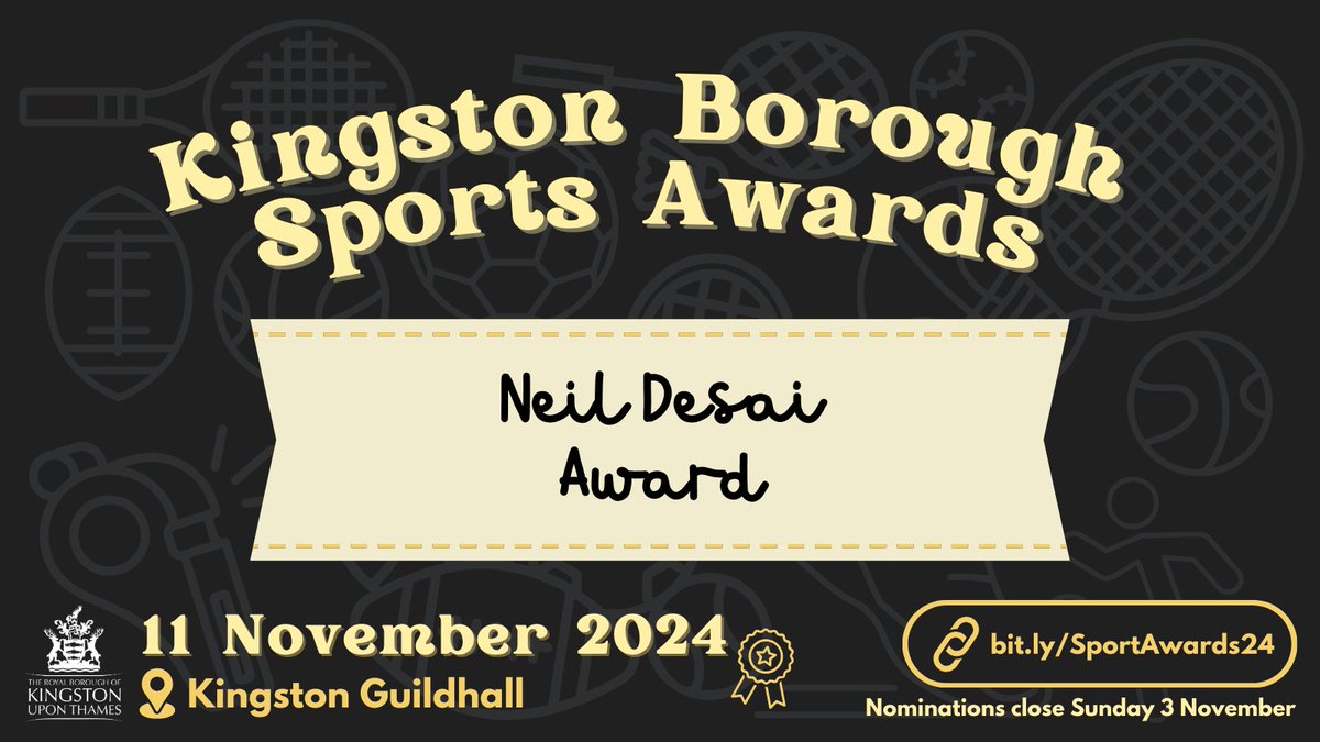 🏆Kingston Borough Sports Awards🌟

Do you know a young athlete who volunteers to help others in sport? Nominate them for the Neil Desai Award!

Nominations close 3 November!

bit.ly/SportAwards24