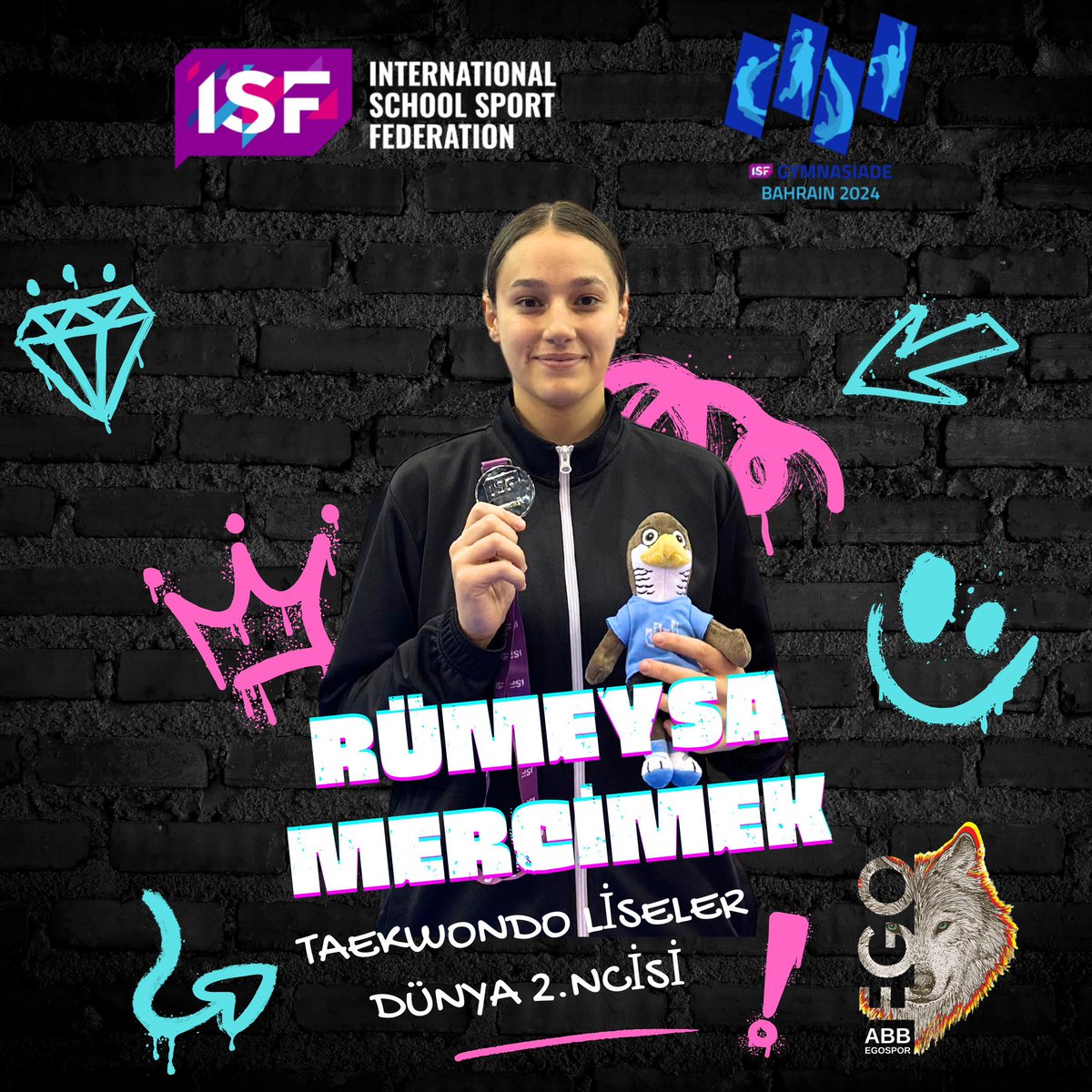 🥋Bahreyn’de düzenlenen Liseler arası Dünya Taekwondo Şampiyonasında sporcumuz;

🥈Rümeysa Mercimek 68 kg kategorisinde Dünya 2.ncisi olmuştur.

Sporcumuzu tebrik eder başarılarının devamını dileriz.

<a href="/mansuryavas06/">Mansur Yavaş</a> <a href="/ZTekbudak/">Zafer Tekbudak</a> <a href="/Gokhanbozdogan_/">GÖKHAN BOZDOĞAN</a> <a href="/FArcolu/">Fatih A. Arıcıoğlu</a> <a href="/cagridurak/">Çağrı Durak</a> <a href="/yyildirimozer/">Yıldırım ÖZER</a>