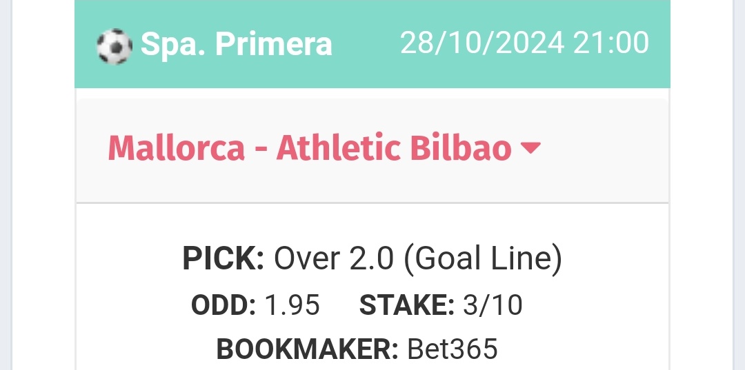 NO8DO_'s tweet photo. ⚽️LA LIGA MALLORCA-ATHLETIC 
▶️Over 2 goles asiaticos 1,95@
💰Stake 3 https://t.co/ogUQ80oqOr