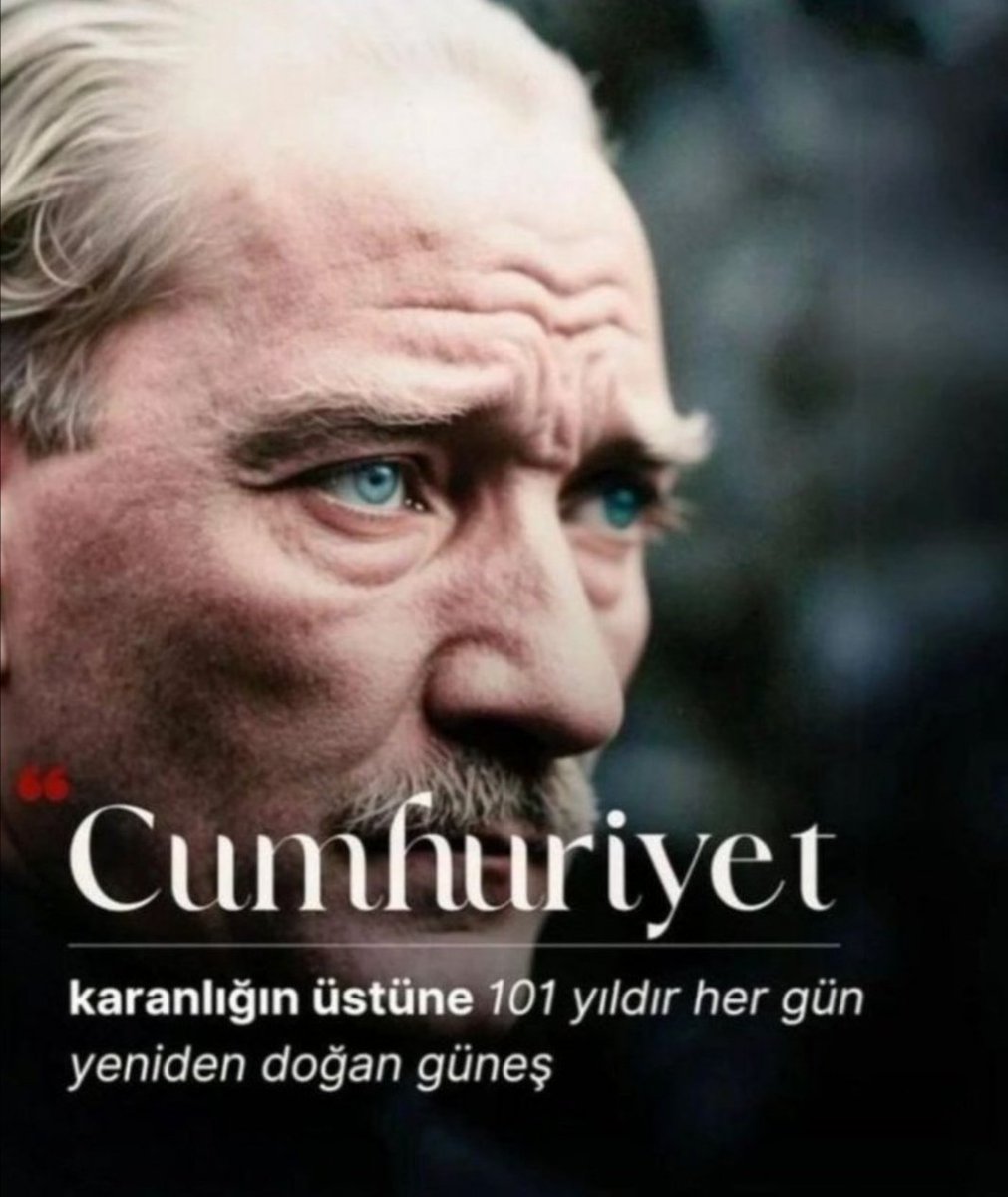 Türkiye Cumhuriyeti 101 yaşında... Nice yüzyılllara TÜRKİYEM... 🇹🇷
   #NeMutluTÜRKÜMDiyene