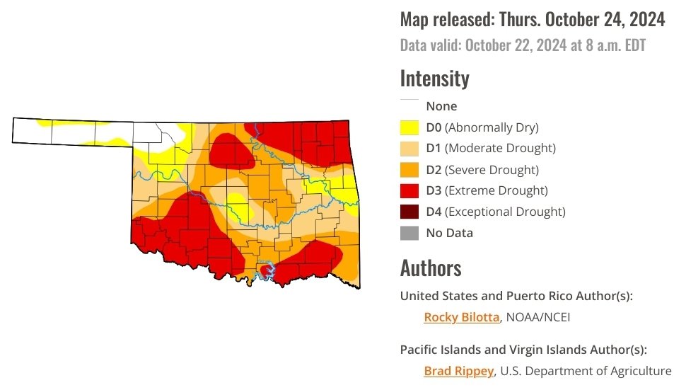 Dry + Windy, never a good combo. #OkWx #drought
