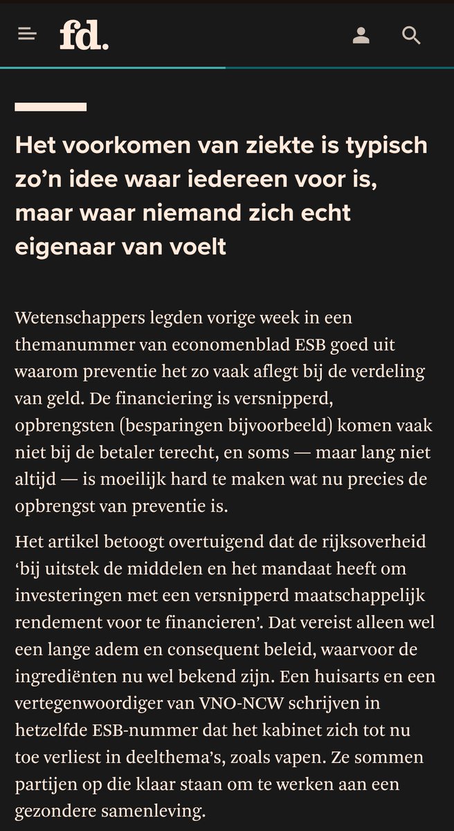 Jasper Lukkezen (@lukkezen) on Twitter photo Het <a href="/FD_Nieuws/">FD Nieuws</a> vat het <a href="/ESBtweets/">Economenvakblad ESB</a>
themanummer over preventie even samen in zijn redactionele commentaar.
fd.nl/opinie/1535368… Het <a href="/FD_Nieuws/">FD Nieuws</a> vat het <a href="/ESBtweets/">Economenvakblad ESB</a>
themanummer over preventie even samen in zijn redactionele commentaar.
fd.nl/opinie/1535368…