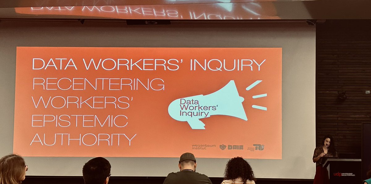 INDL_Official (@indl_official) on Twitter photo Our conference #INDL7 is still going strong here in Santiago! Now, <a href="/MilagrosMiceli/">Milagros Miceli</a> and her team present their Data Workers’ Inquiry: moderators, microtaskers, and AI annotators describe their lives and working conditions via comics, podcasts, novels… Our conference #INDL7 is still going strong here in Santiago! Now, <a href="/MilagrosMiceli/">Milagros Miceli</a> and her team present their Data Workers’ Inquiry: moderators, microtaskers, and AI annotators describe their lives and working conditions via comics, podcasts, novels…