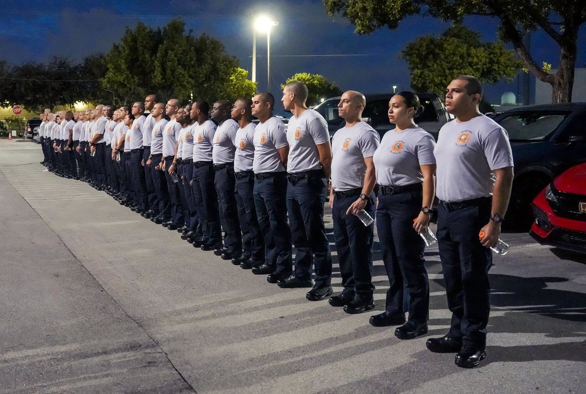 MiamiDadeFire's tweet photo. Today, #MDFR welcomed the thirty-nine members of #MDFRClass157, who reported to the Training Center for the first time on Monday morning. The non-certified class will begin minimum standards training next week at the Miami-Dade College North Campus Fire Academy. https://t.co/JUFz8PVIPH