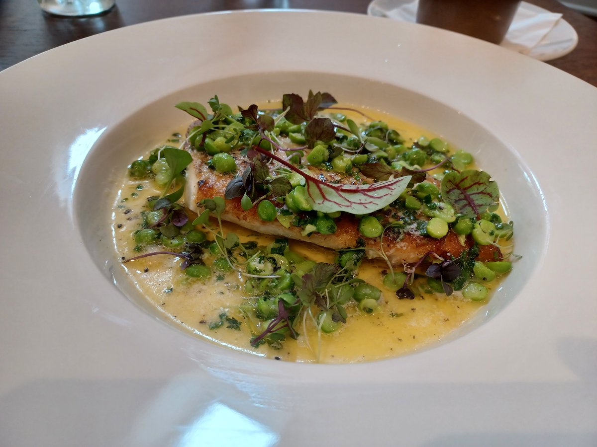 Fantastic brill with parmesan and truffle by chef <a href="/AlexGreene2723/">Alex Greene</a> at Bucks Head Dundrum
#NorthernIreland 

New: guide.michelin.com/us/en/newry-mo…