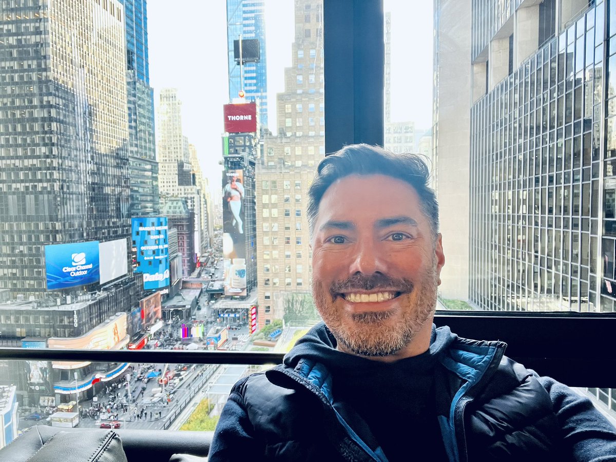 Mustanski's tweet photo. Time for the 30th CFAR Directors meeting, this time in Time Square hosted by the Einstein-Rockefeller-CUNY Center for AIDS Research. Looking forward to an exciting scientific symposium and discussion with Directors on the future of #HIV science. #CFAR https://t.co/EISeGceqRy