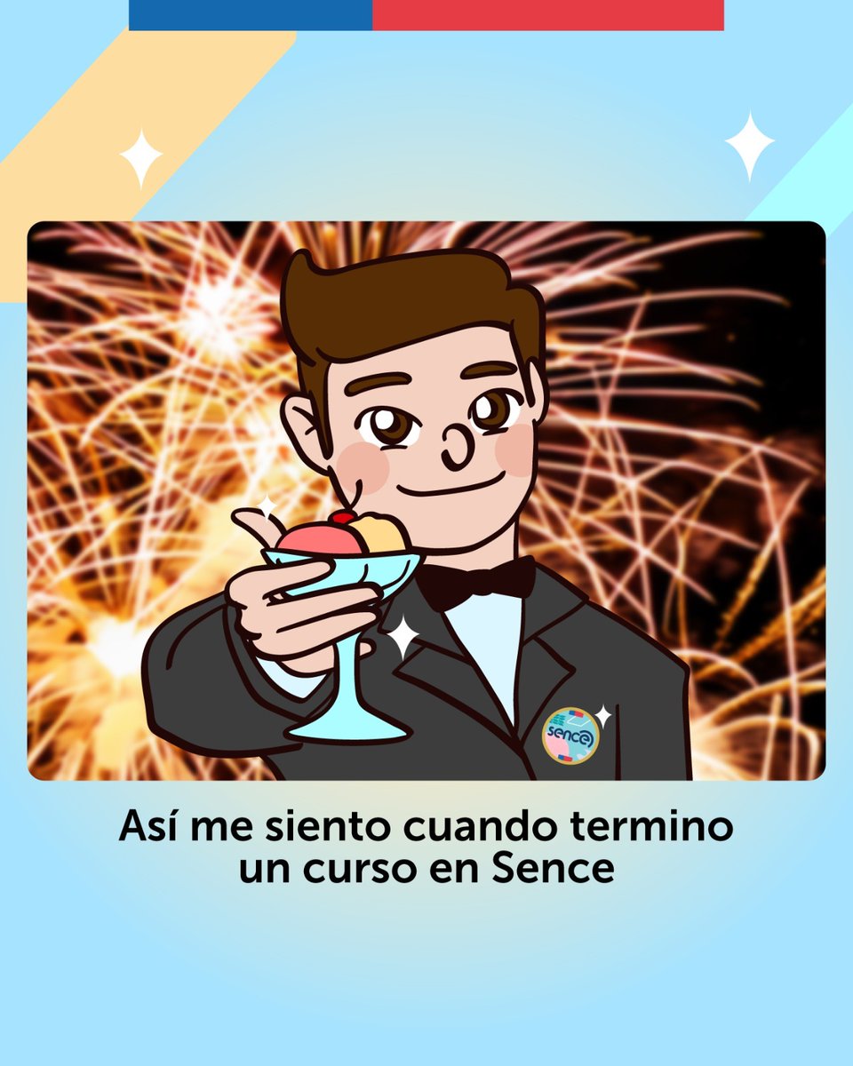 ¡Así es la sensación de completar un curso en Sence!🏆Con cada aprendizaje, ¡das un paso más hacia tu desarrollo profesional! 💼 Ingresa a eligetucurso.sence.cl y encuentra el próximo curso que transformará tu carrera.🚀#CapacítateConSence #CambiandoVidas #DesarrolloProfesional