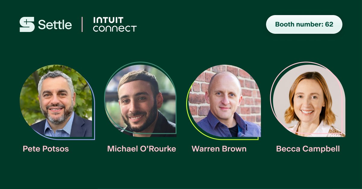 Hey Intuit Connect, the Settle team is ready for you -- stop Booth 62! 
And make sure to join our small group panel "The Future of E-Commerce Accounting: Integrating Operations, Accounting, and Financing," happening TODAY from 3-4 PM.