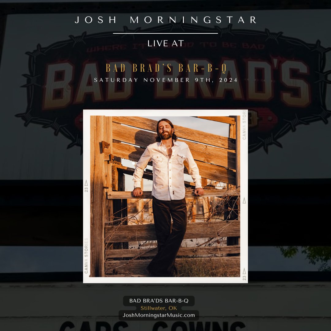 Josh Morningstar (@joshmorningstar) on Twitter photo Who coming to Bad Brad's Bar-B-Q next Friday? Hope to see you there! JoshMorningstarMusic.com for tickets.
🎥<a href="/Photostubb/">tyler stubblefield</a> Who coming to Bad Brad's Bar-B-Q next Friday? Hope to see you there! JoshMorningstarMusic.com for tickets.
🎥<a href="/Photostubb/">tyler stubblefield</a>