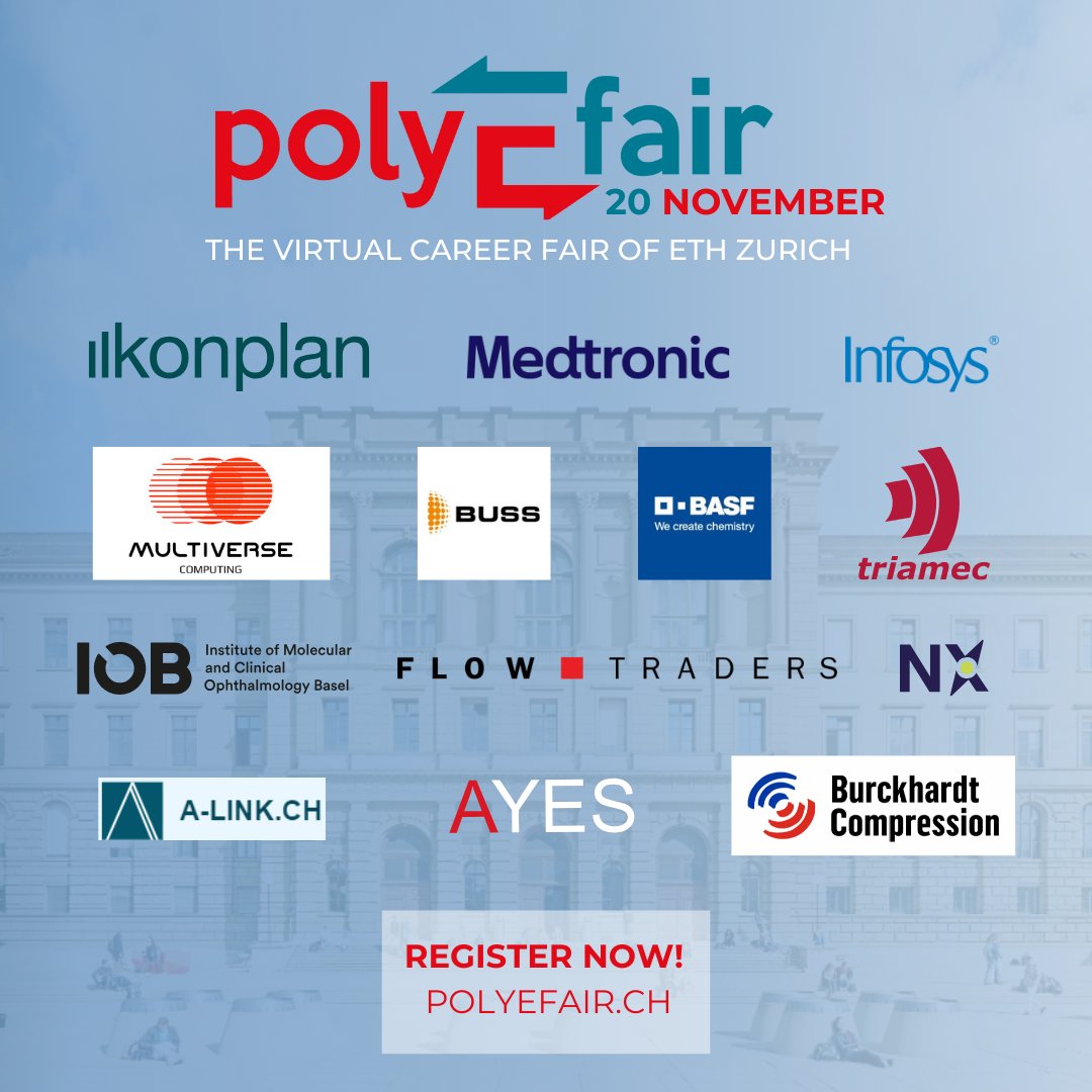 TelejobETH's tweet photo. Registrations for #polyefair2024 are open!
Looking for a job? Interested in networking with this edition's 13 outstanding #companies? Join us on November 20th! Meet representatives in video chats and attend inspiring keynote speeches. 

https://t.co/78ynley7ZB https://t.co/Nu69HaHjZV