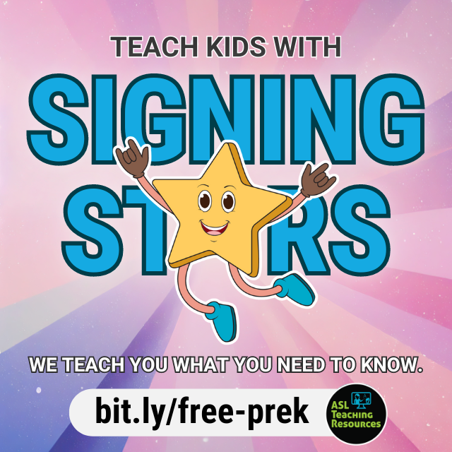 ASLforteachers's tweet image. | 📩 Free ASL resources for 5 days! Perfect for preschool teachers. Sign up now! ❤️ bit.ly/free-prek #preksped #specialeducationteacher #signlanguage #aslteachingresources #deafeducation #preschoolcurriculum #teacherofthedeaf #specialeducationteacher