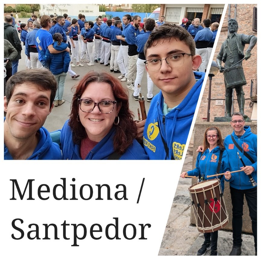grallersMACANA's tweet photo. Aquest dissabte hem actuat a Mediona i Santpedor. Un plaer acompanyar els #castells dels @DeMediona i @CastDelFoix.
Hem compartit plaça amb els companys grallers de @escaldats @castsantpedor i @cccerdanya 🍻#SomFesta
Som La🍎Maçana i no parem https://t.co/YdJoZEScBO