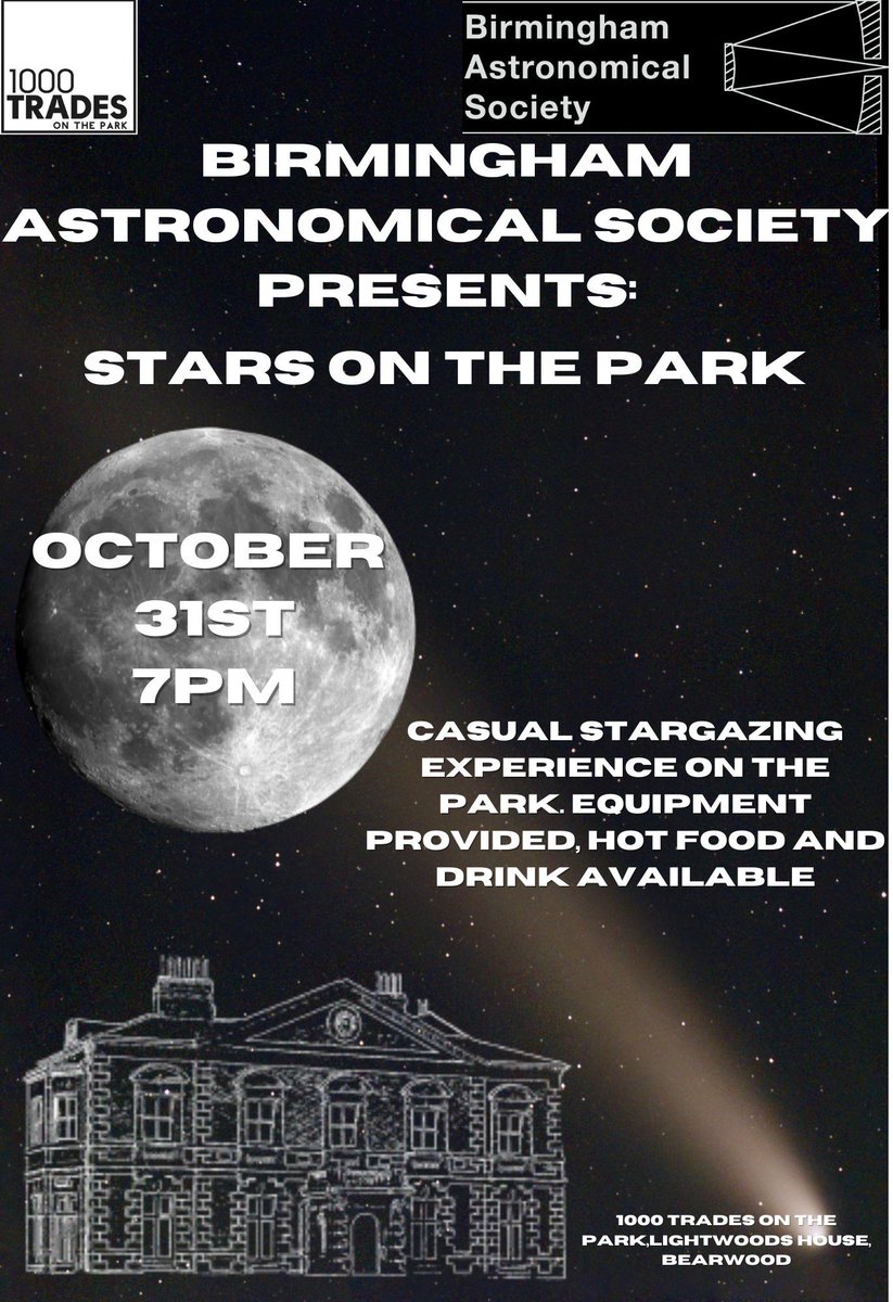 In case you missed the news yesterday, Join us for a stargazing event on Oct 31 at 7 PM! 🌌✨ It's a free event, open to all. Bring your friends and family, and let's explore the night sky together! #Stargazing #FreeEvent <a href="/BearwoodCouncil/">Bearwood Parish Council</a> <a href="/BearwoodHub/">Bearwood Community Hub 🧡</a>