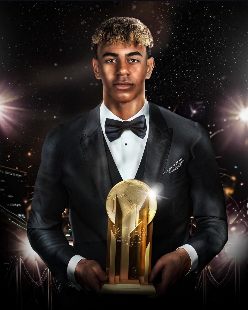 totalhhujj's tweet photo. Lamine Yamal wins the 2024 Kopa Trophy⭐️🏆 #BallonDor https://t.co/TgKMeK32lh