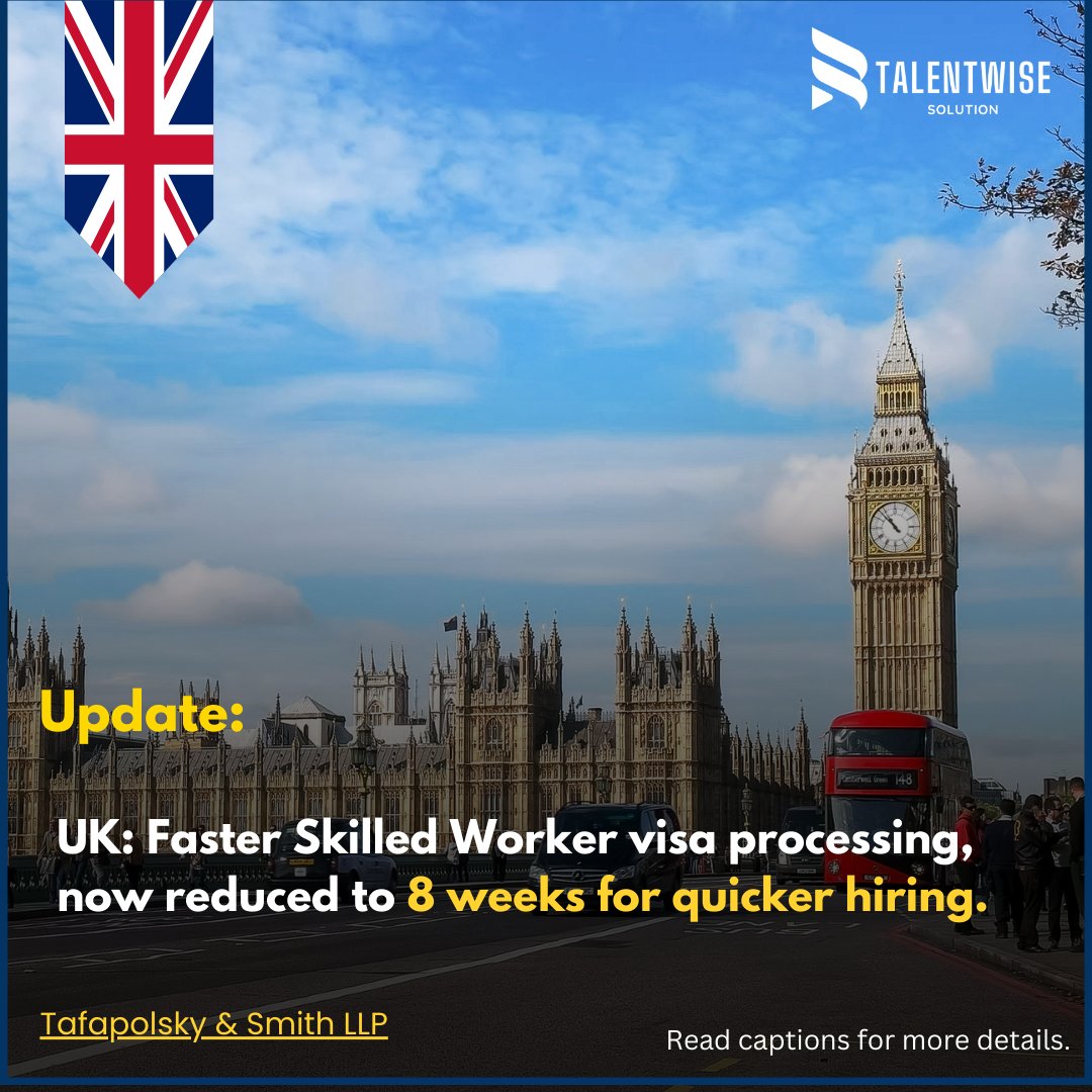 talentwisesoln's tweet image. 🇬🇧 Update: UK Accelerates Skilled Worker Visa Processing!

📞 Contact us for more information at +971 52 196 8897
🌐 Visit: linktr.ee/TalentWiseSolu…

#UKVisaUpdate #SkilledWorkerVisa #TalentWiseSolution #WorkInTheUK
