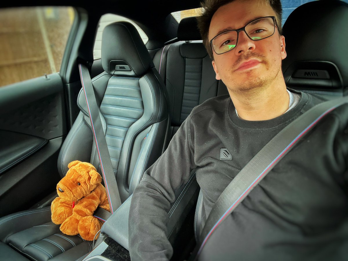 Road trip with Bingo to go see <a href="/little_sog_pup/">Little Pup Tigger ➡️ My Own Bed</a> for the evening. 

Gotta keep those stuffies strapped in and safe!